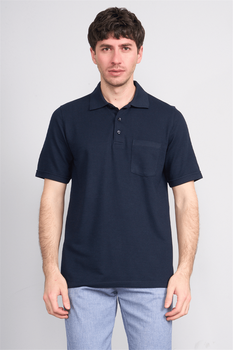Çetinkaya Mentality 4592 Polo Yaka Regular Modelli T-shirt Lacivert
