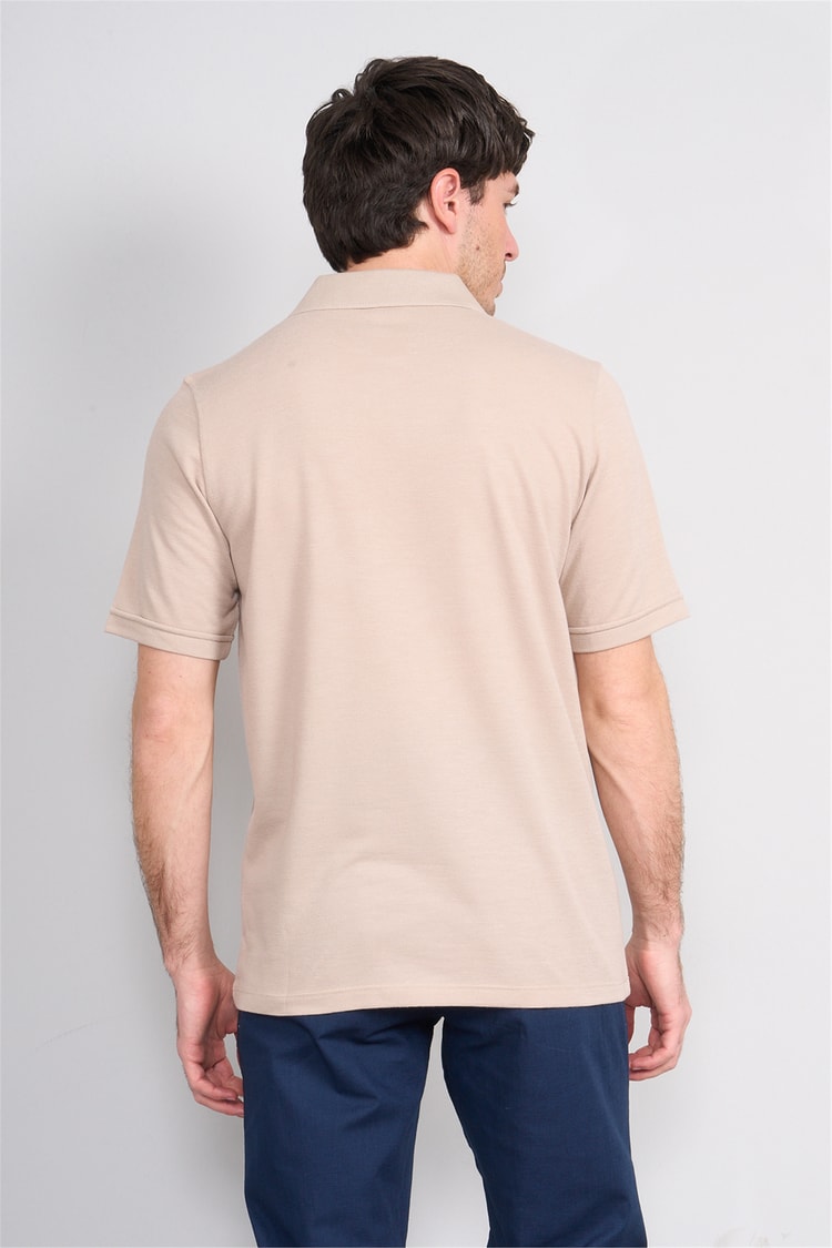 Çetinkaya Mentality 4592 Polo Yaka Regular Modelli T-shirt Bej