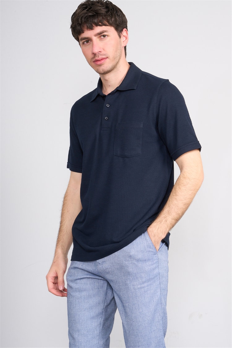 Çetinkaya Mentality 4592 Polo Yaka Regular Modelli T-shirt Lacivert