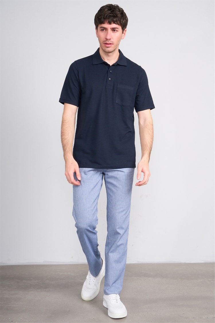 Çetinkaya Mentality 4592 Polo Yaka Regular Modelli T-shirt Lacivert