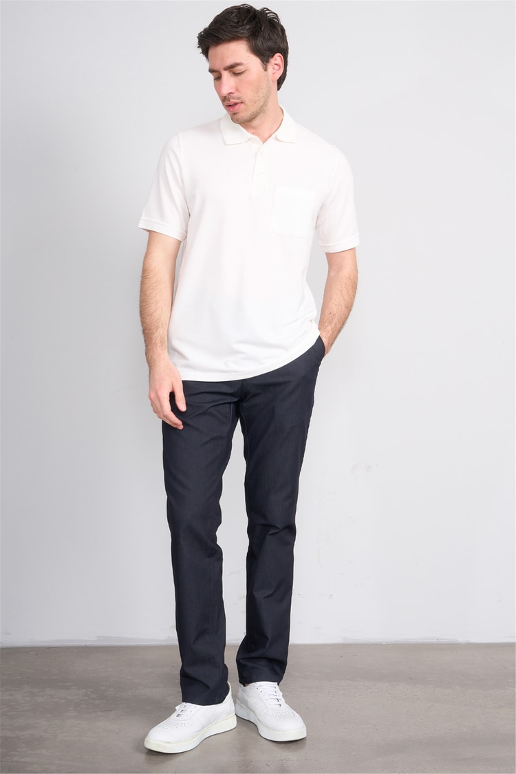 Çetinkaya Mentality 4592 Polo Yaka Regular Modelli T-shirt Beyaz
