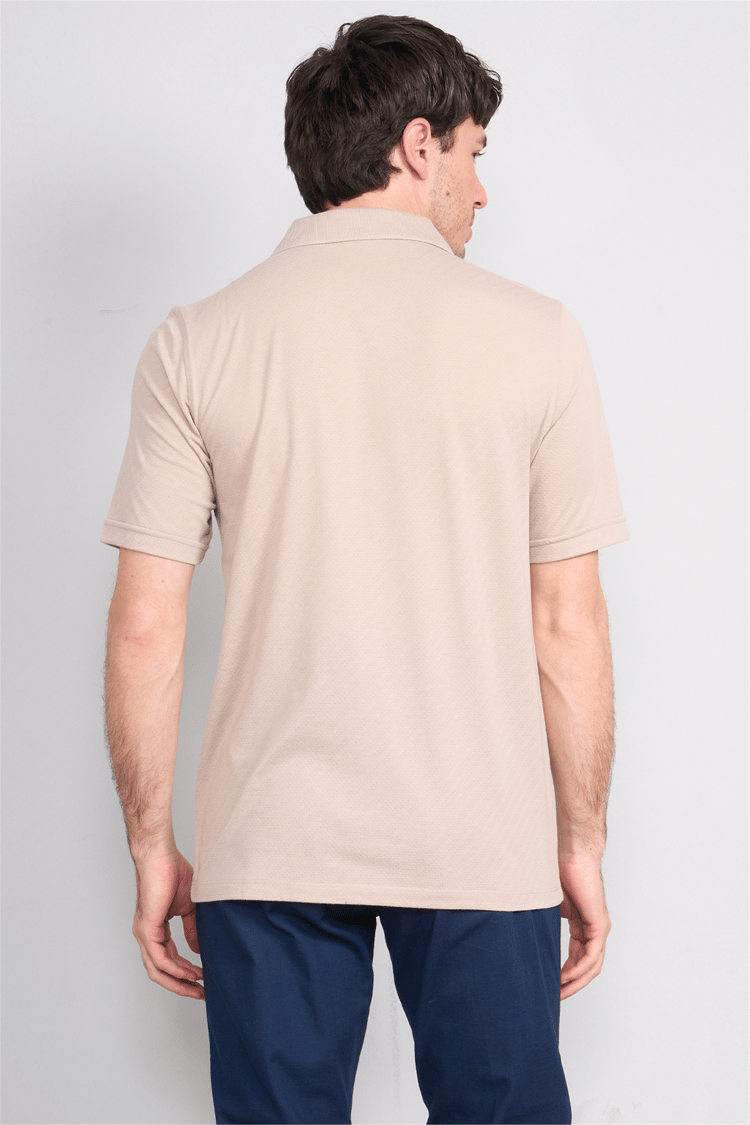 Çetinkaya Mentality 4596 Polo Yaka Regular Modelli T-shirt Bej
