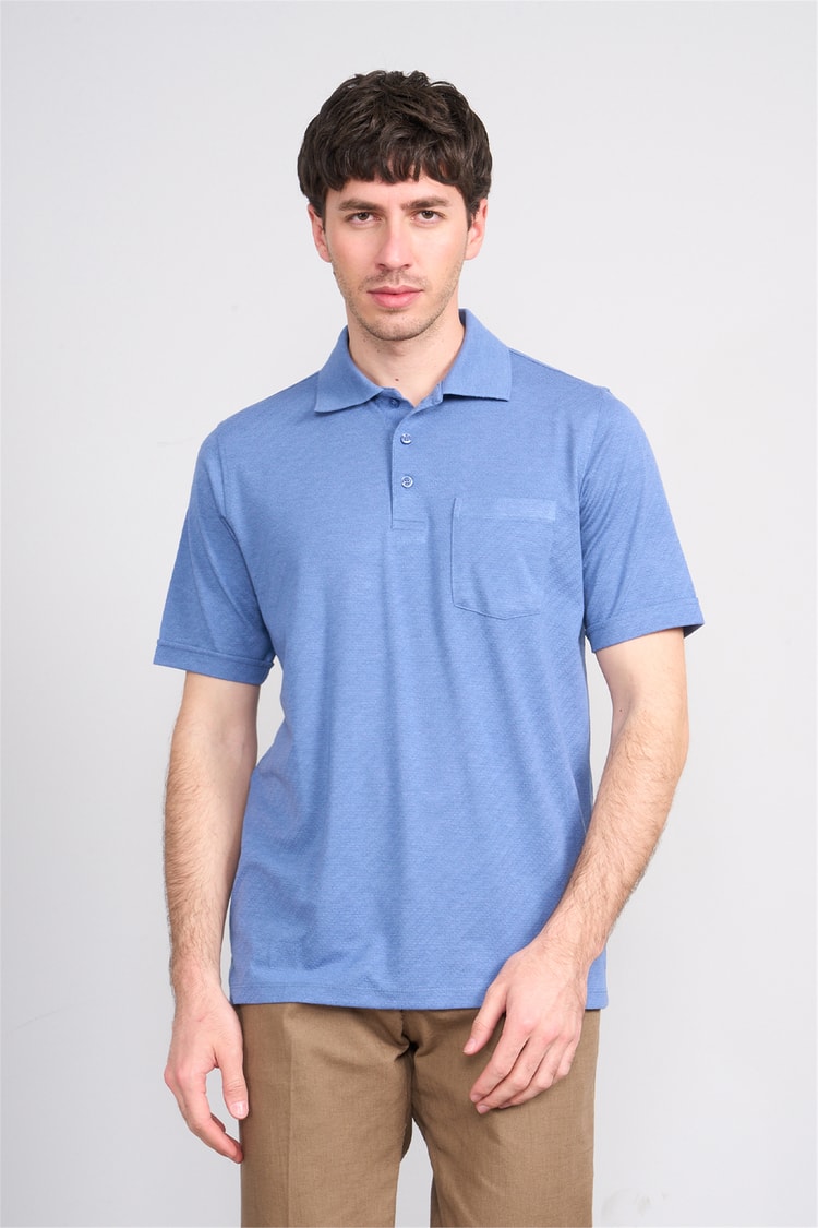 Çetinkaya Mentality 4596 Polo Yaka Regular Modelli T-shirt İndigo