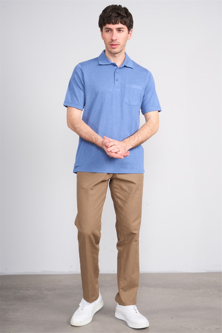 Çetinkaya Mentality 4596 Polo Yaka Regular Modelli T-shirt İndigo