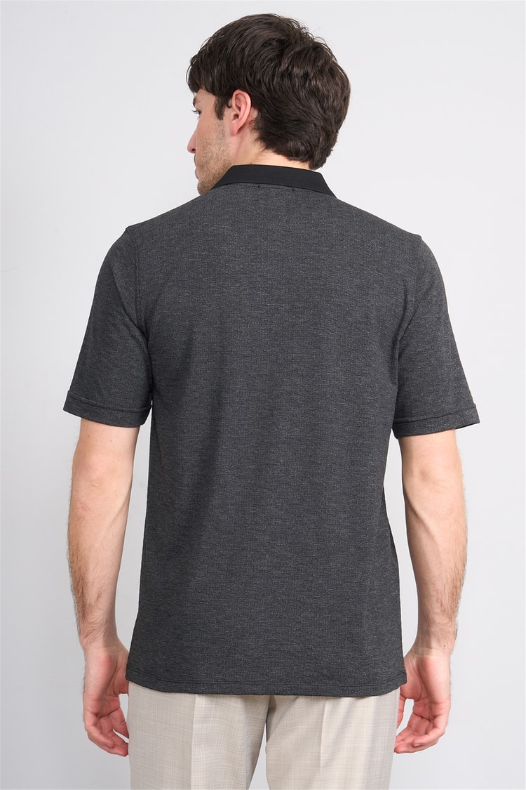 Çetinkaya Mentality 4597 Polo Yaka Regular Modelli T-shirt Siyah