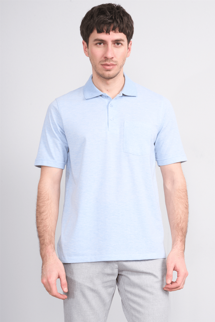 Çetinkaya Mentality 4597 Polo Yaka Regular Modelli T-shirt Mavi