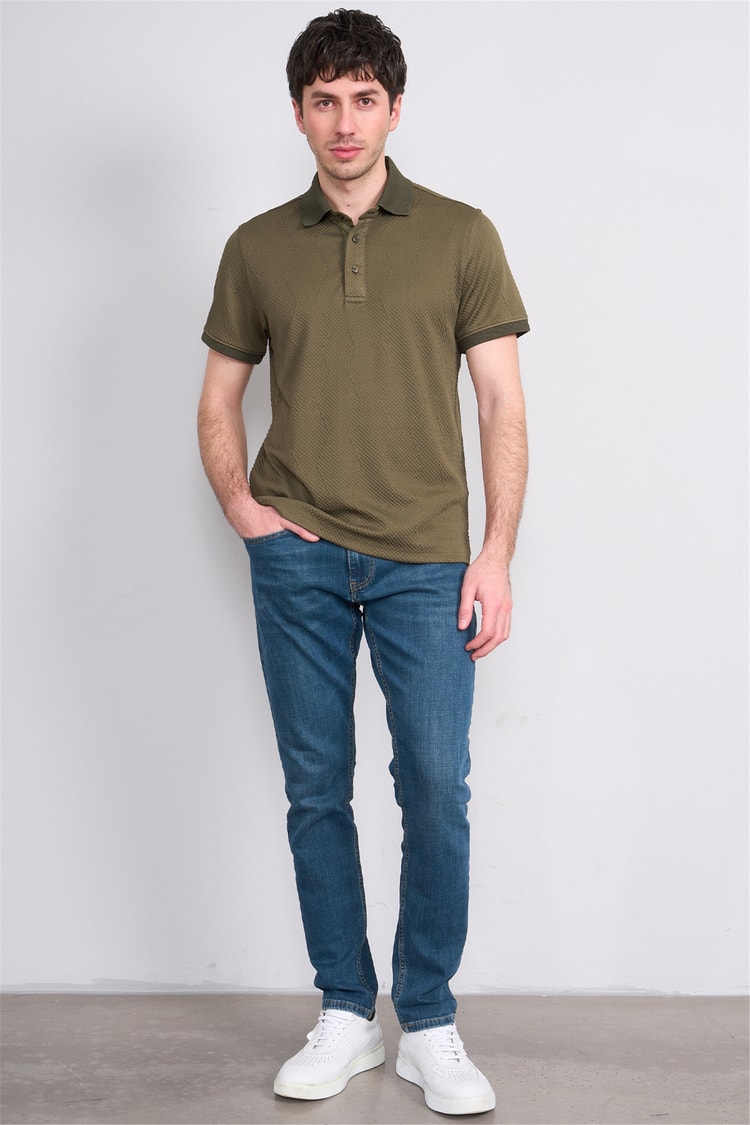 Çetinkaya Mentality 4600 Polo Yaka Regular Modelli T-shirt Haki