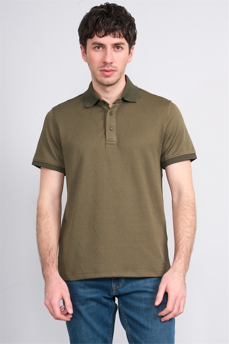 Çetinkaya Mentality 4600 Polo Yaka Regular Modelli T-shirt Haki