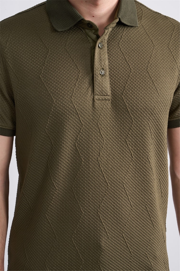 Çetinkaya Mentality 4600 Polo Yaka Regular Modelli T-shirt Haki