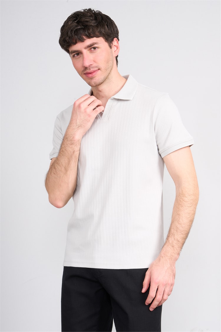 Çetinkaya Mentality 4602 Polo Yaka Regular Modelli T-shirt Gri