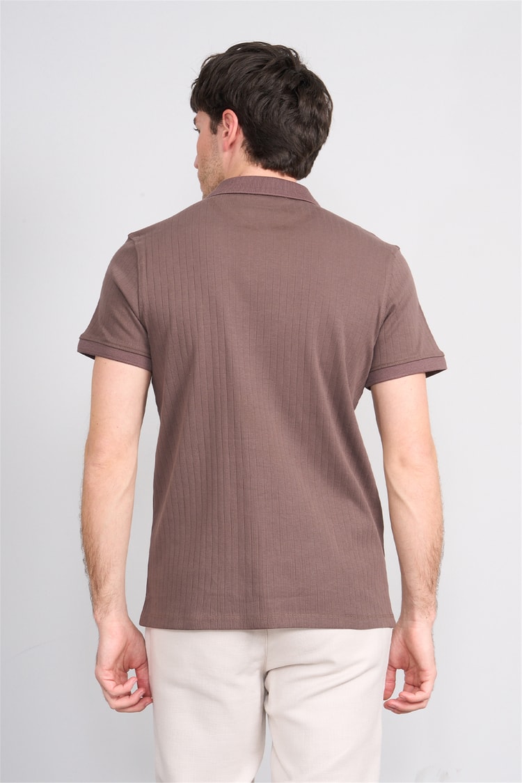Çetinkaya Mentality 4602 Polo Yaka Regular Modelli T-shirt Kahve