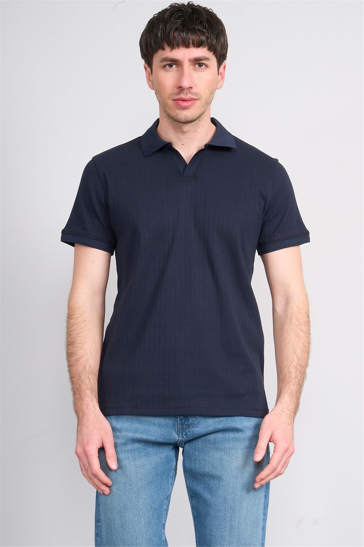 Çetinkaya Mentality 4602 Polo Yaka Regular Modelli T-shirt Lacivert