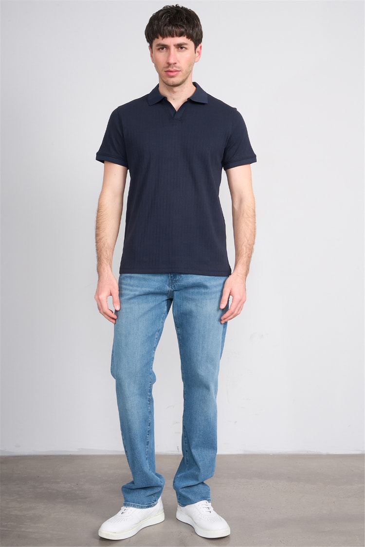 Çetinkaya Mentality 4602 Polo Yaka Regular Modelli T-shirt Lacivert