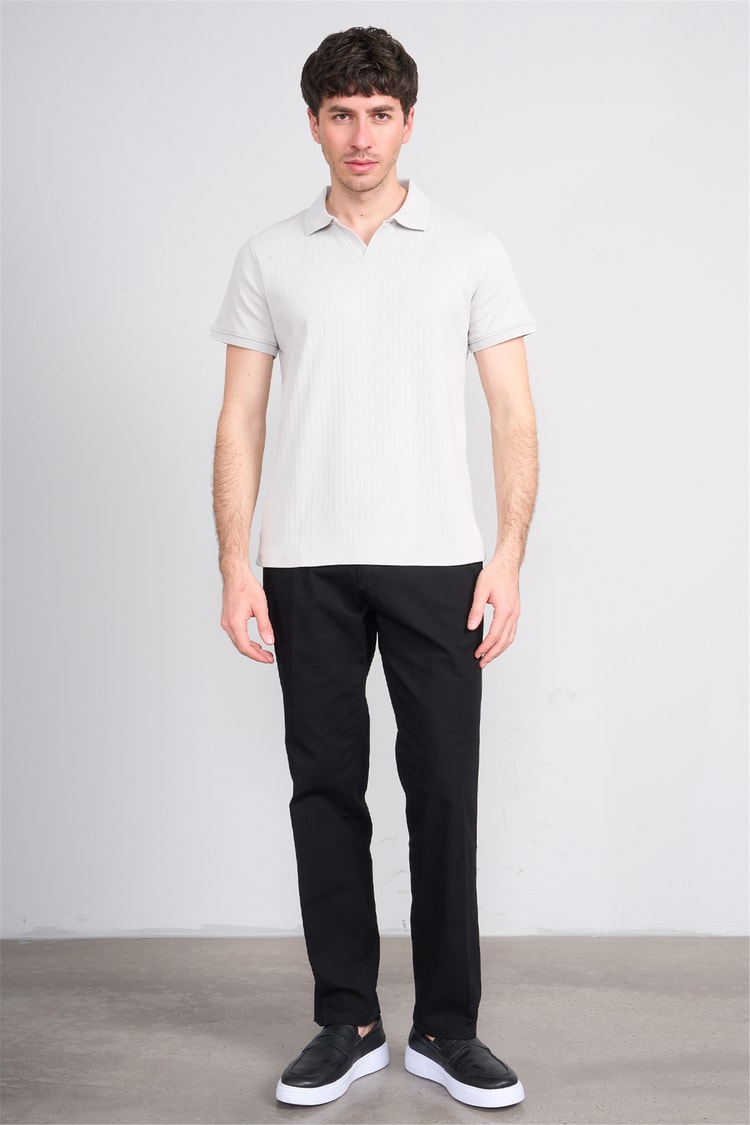 Çetinkaya Mentality 4602 Polo Yaka Regular Modelli T-shirt Gri