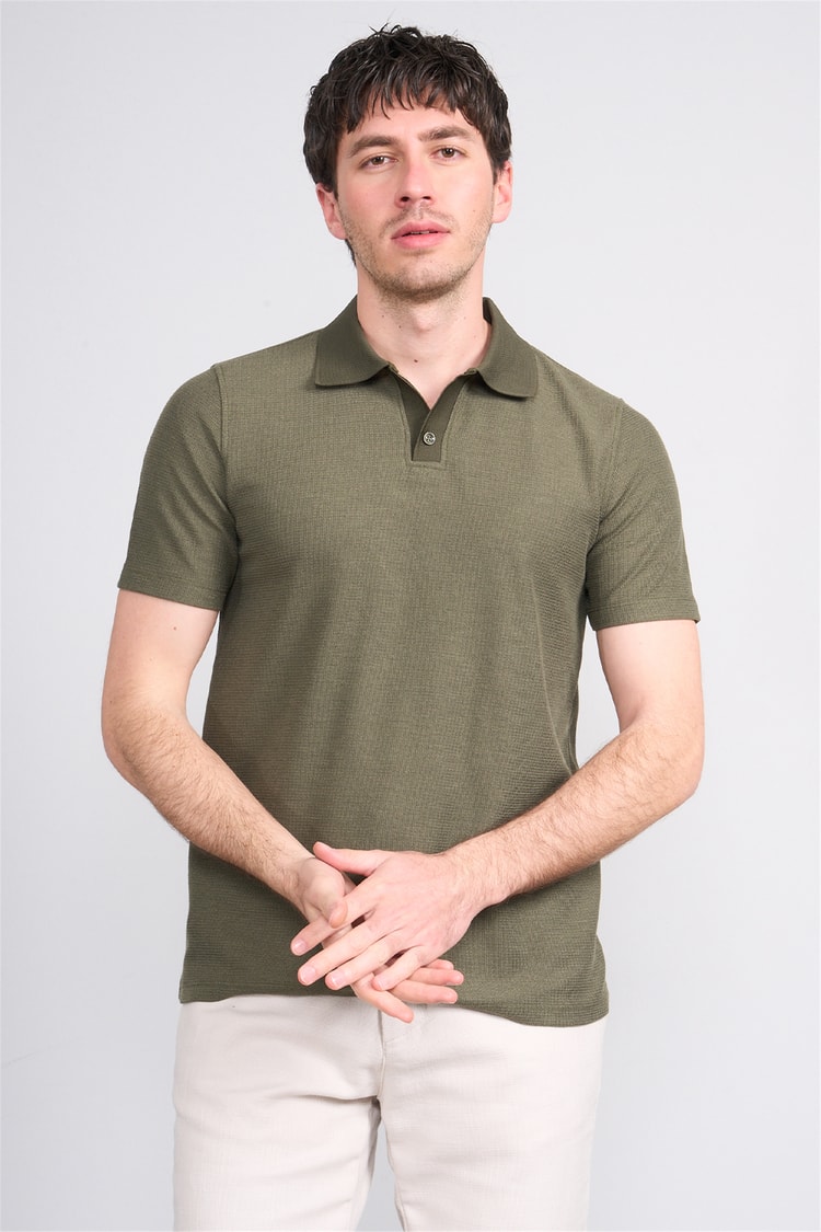 Çetinkaya Mentality 4603 Polo Yaka Regular Modelli T-shirt Haki