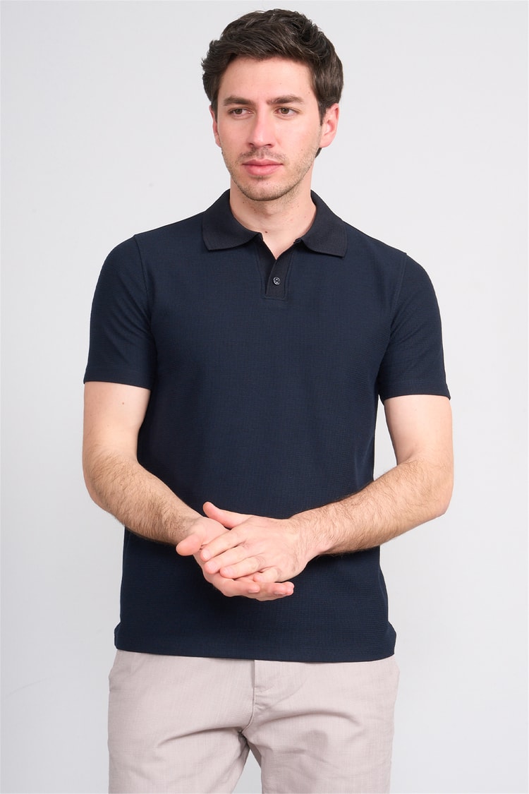 Çetinkaya Mentality 4603 Polo Yaka Regular Modelli T-shirt Lacivert