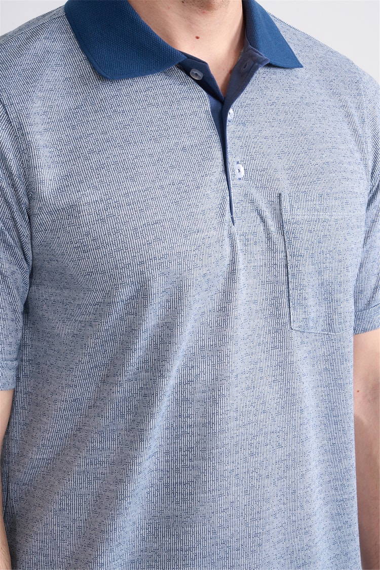 Çetinkaya Mentality 4626 Polo Yaka Regular Modelli T-shirt İndigo