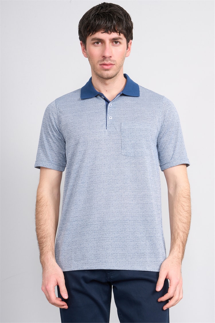 Çetinkaya Mentality 4626 Polo Yaka Regular Modelli T-shirt İndigo