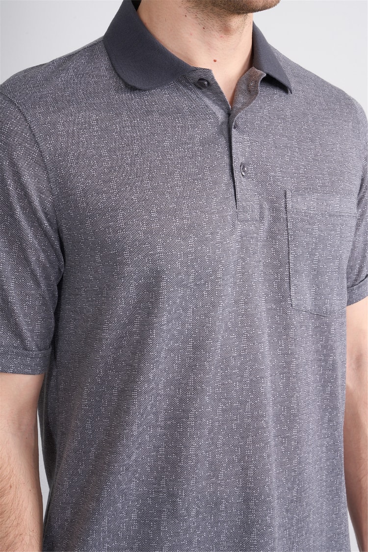Çetinkaya Mentality 4627 Polo Yaka Regular Modelli T-shirt Füme