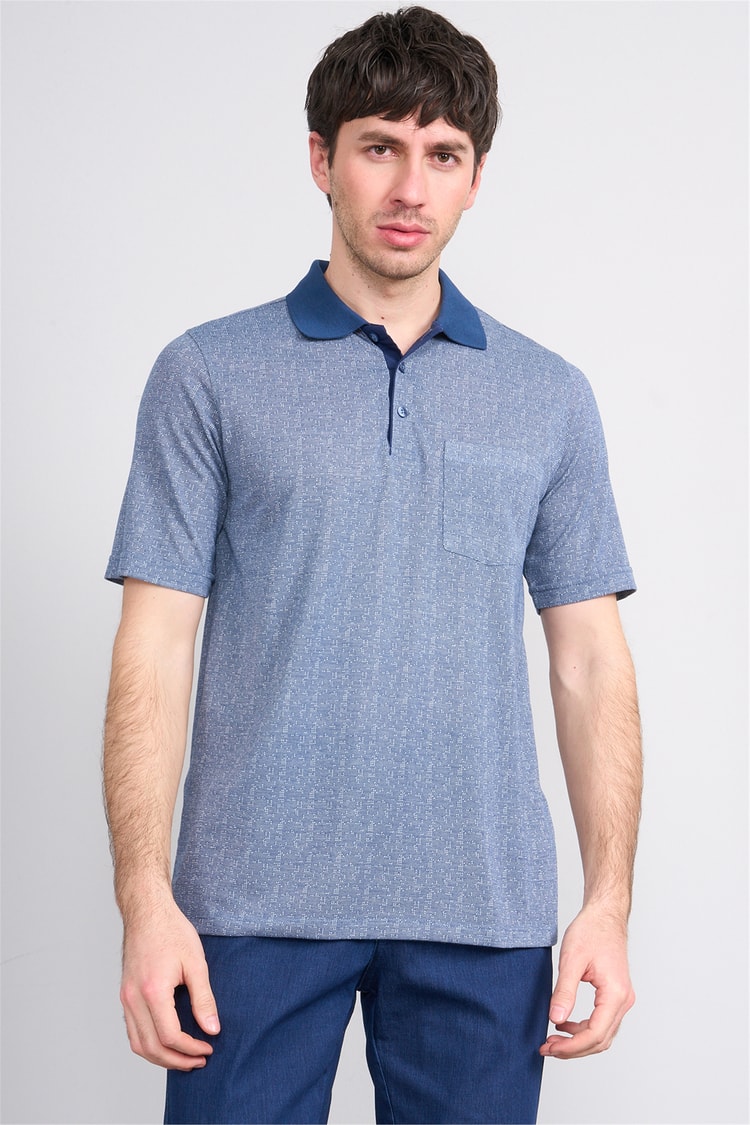 Çetinkaya Mentality 4627 Polo Yaka Regular Modelli T-shirt İndigo