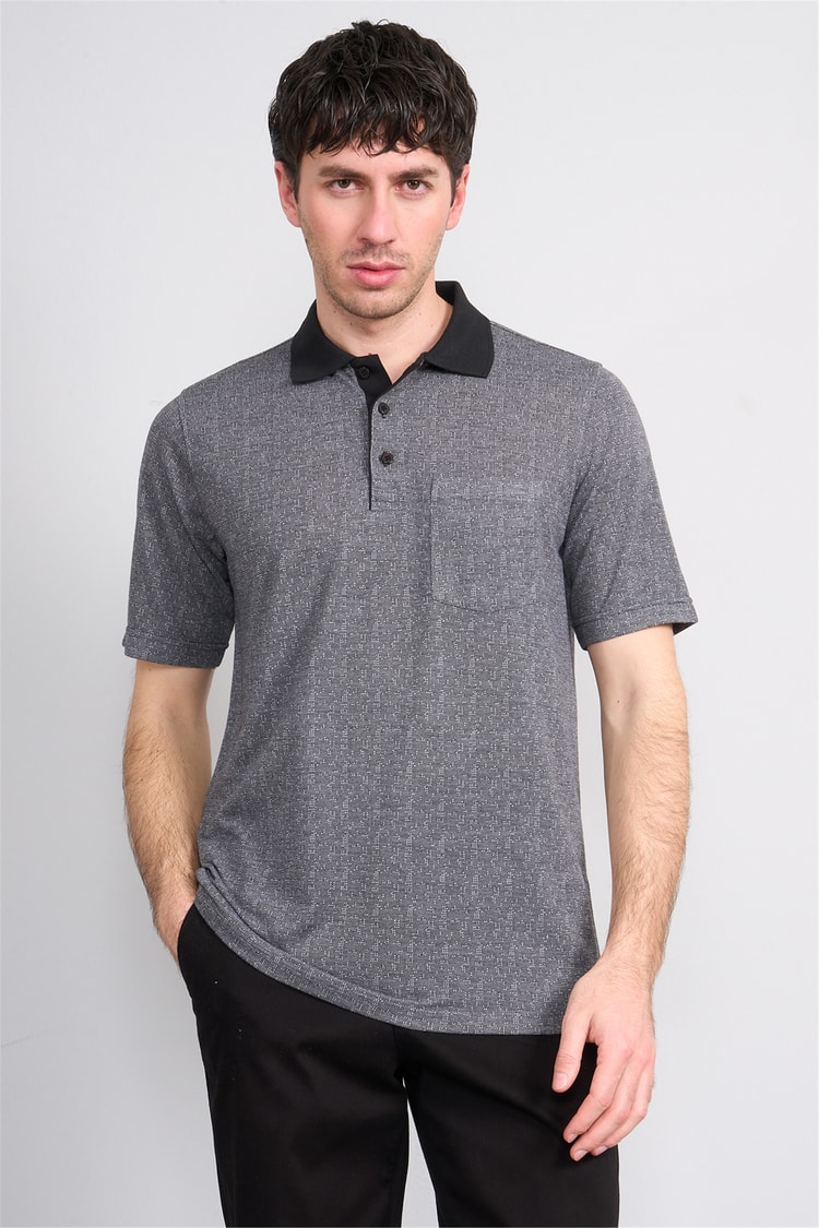 Çetinkaya Mentality 4627 Polo Yaka Regular Modelli T-shirt Siyah