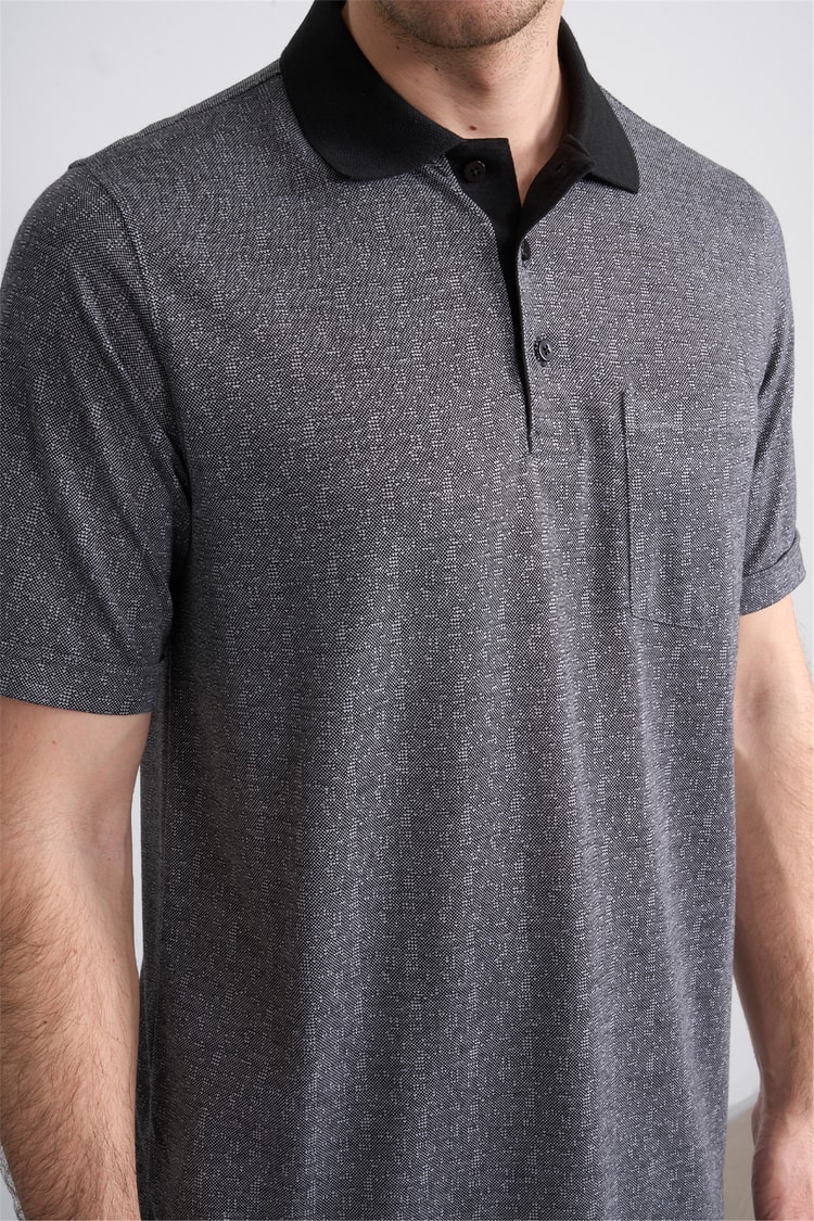 Çetinkaya Mentality 4627 Polo Yaka Regular Modelli T-shirt Siyah
