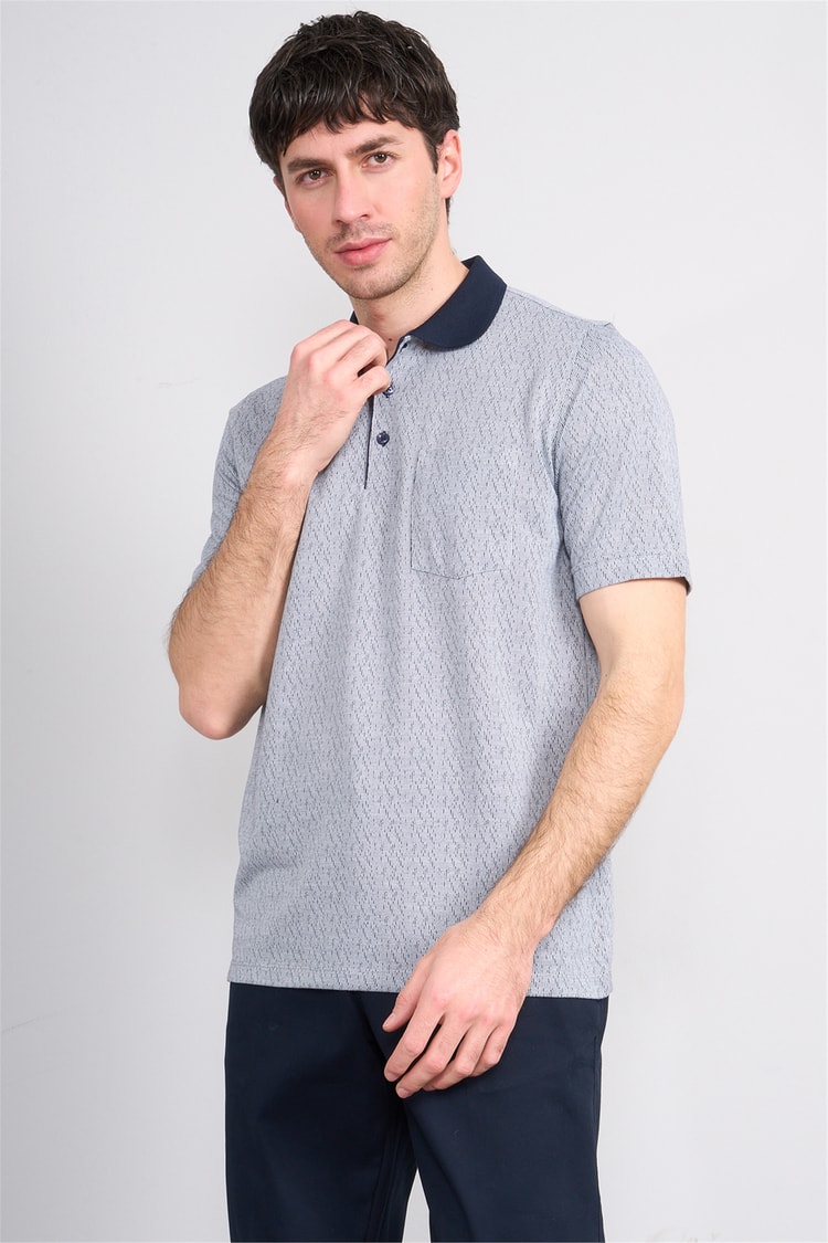 Çetinkaya Mentality 4628 Polo Yaka Regular Modelli T-shirt Lacivert