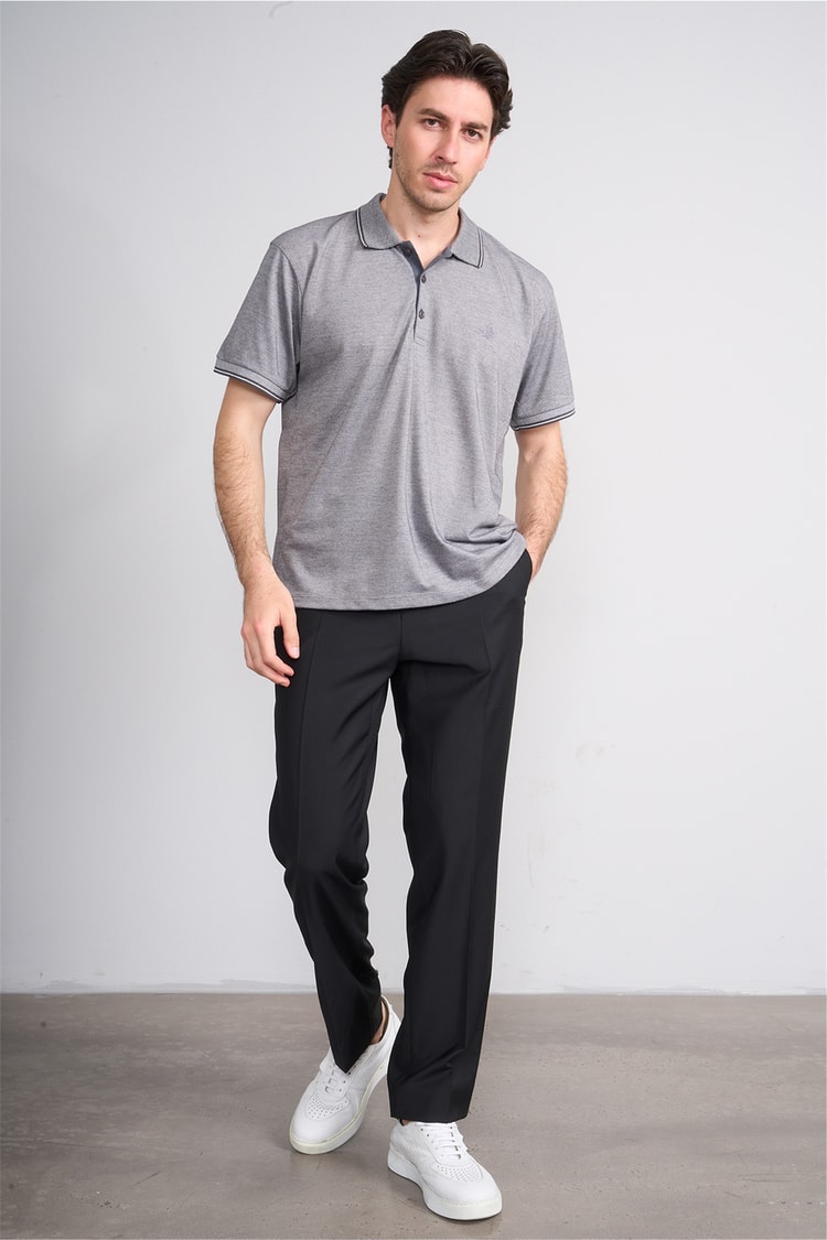Çetinkaya Mentality 4702 Polo Yaka Regular Pike T-shirt Gri