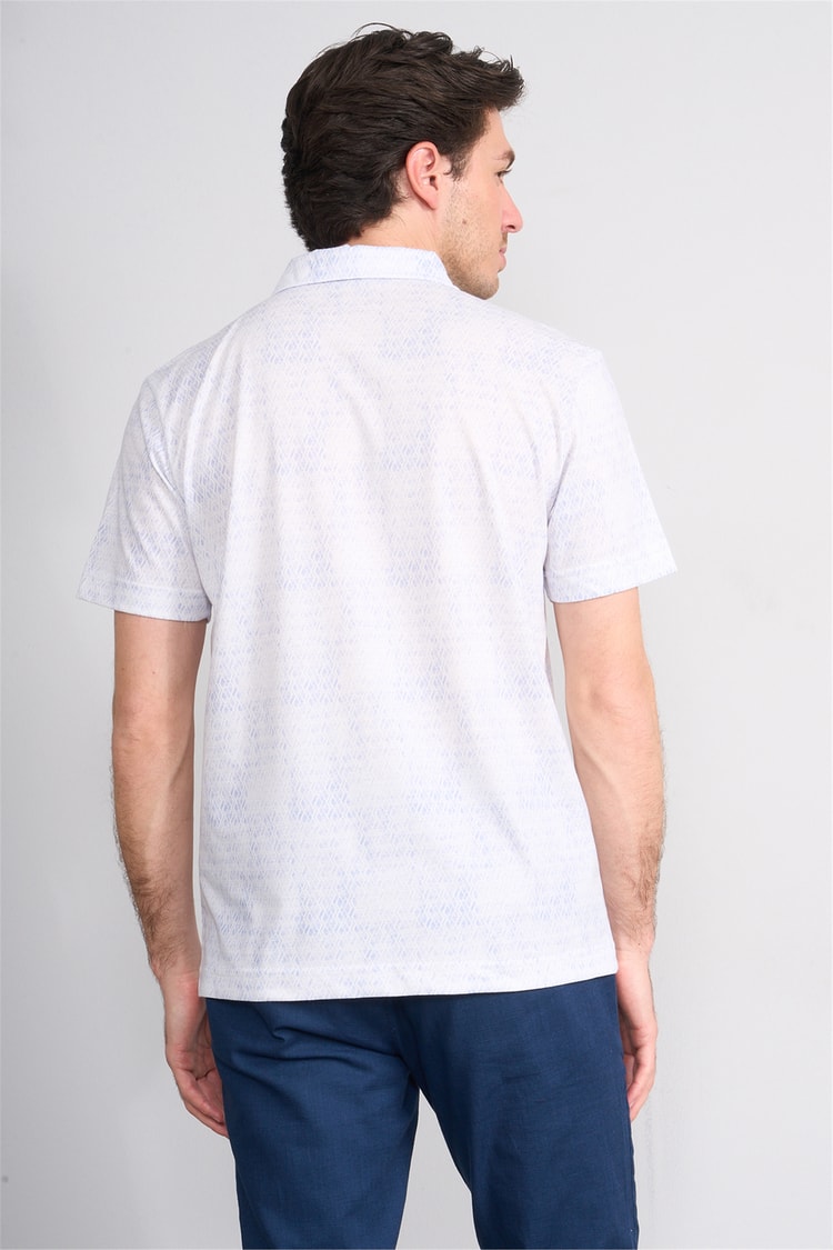 Çetinkaya Mentality 4772 Polo Yaka Regular Micro İnterlok T-shirt Mavi 2