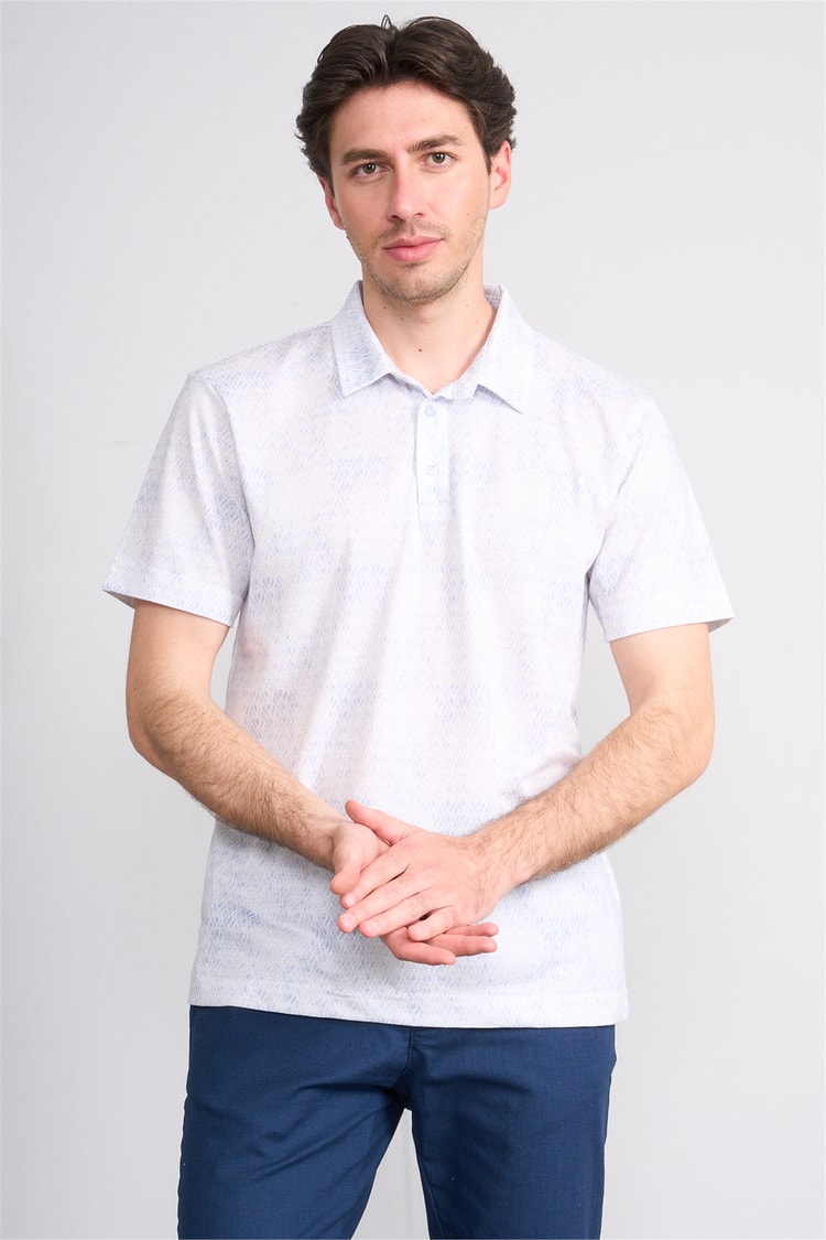 Çetinkaya Mentality 4772 Polo Yaka Regular Micro İnterlok T-shirt Mavi 2