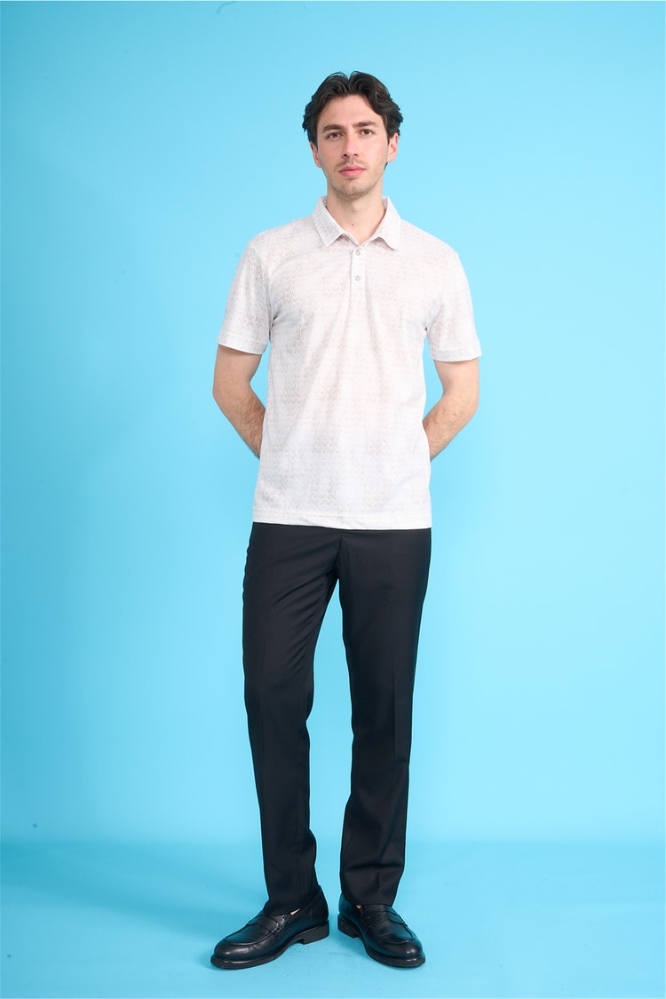 Çetinkaya Mentality 4772 Polo Yaka Regular Micro İnterlok T-shirt Bej