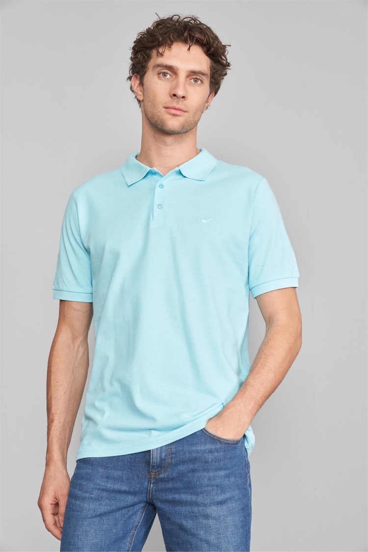 Chester Polo 2742 Erkek Polo Yaka Pike T-Shirt Aqua %100 Pamuk