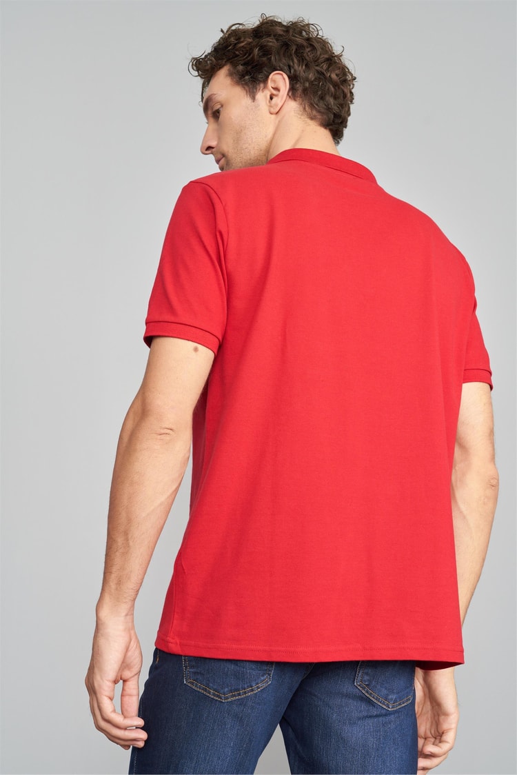 Chester Polo 2742 Erkek Polo Yaka Pike T-Shirt Bordo %100 Pamuk