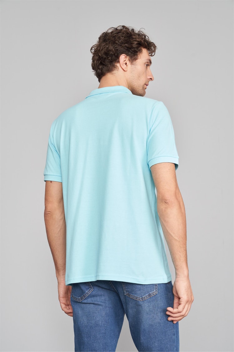 Chester Polo 2742 Erkek Polo Yaka Pike T-Shirt Aqua %100 Pamuk