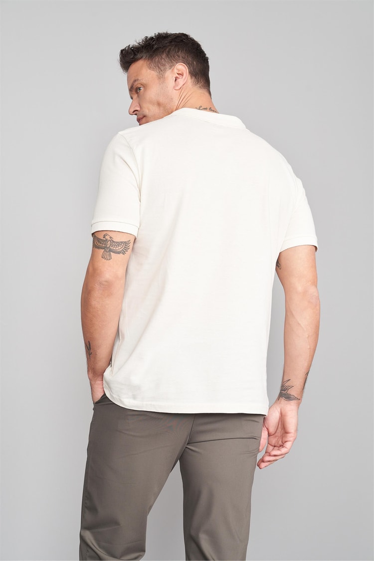 Chester Polo 2742 Erkek Polo Yaka Pike T-Shirt Bej %100 Pamuk