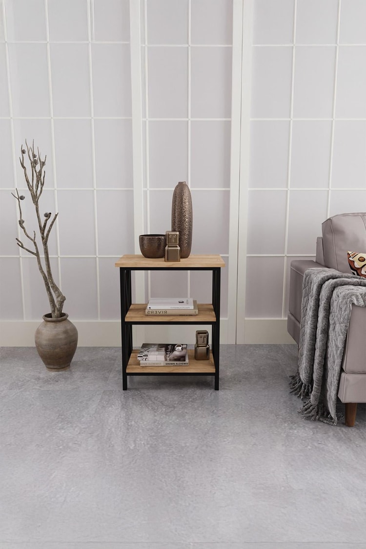 Deconode Classy Yan Sehpa Siyah-Çam DN1048SÇ