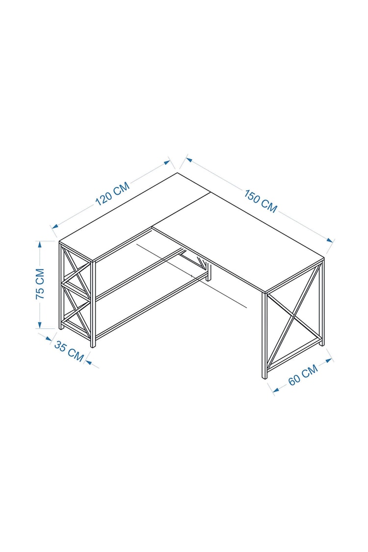 Deconode Flexy L Çalışma Masası Antrasit DN1105A