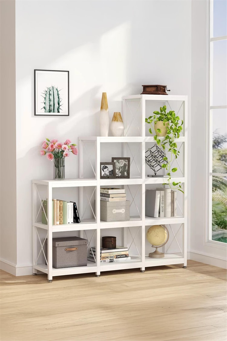 Deconode Verona Merdiven Kitaplık Beyaz- Beyaz DN1146BB