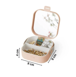 Decorev Taşınabilir Makyaj Takı Kutusu – Mini Boy Aynalı Organizer