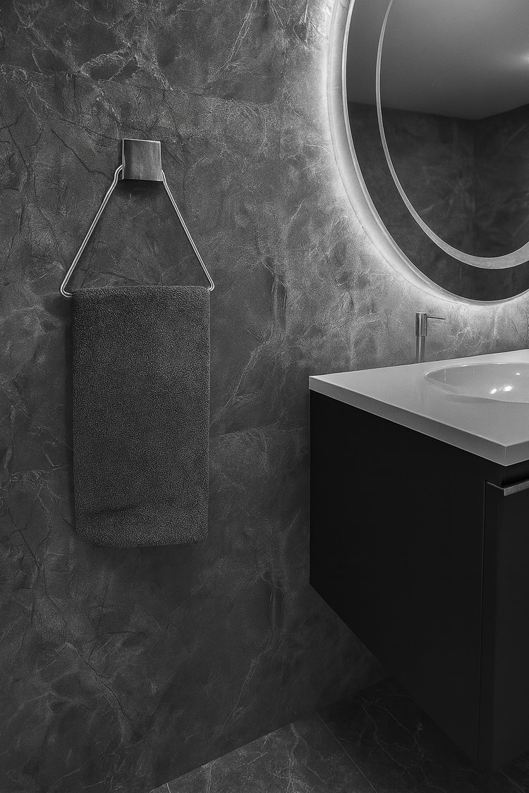 Decorev Yapışkanlı Lüks Banyo Havluluk Askılığı Üçgen Krom Meral Paslanmaz Havluluk