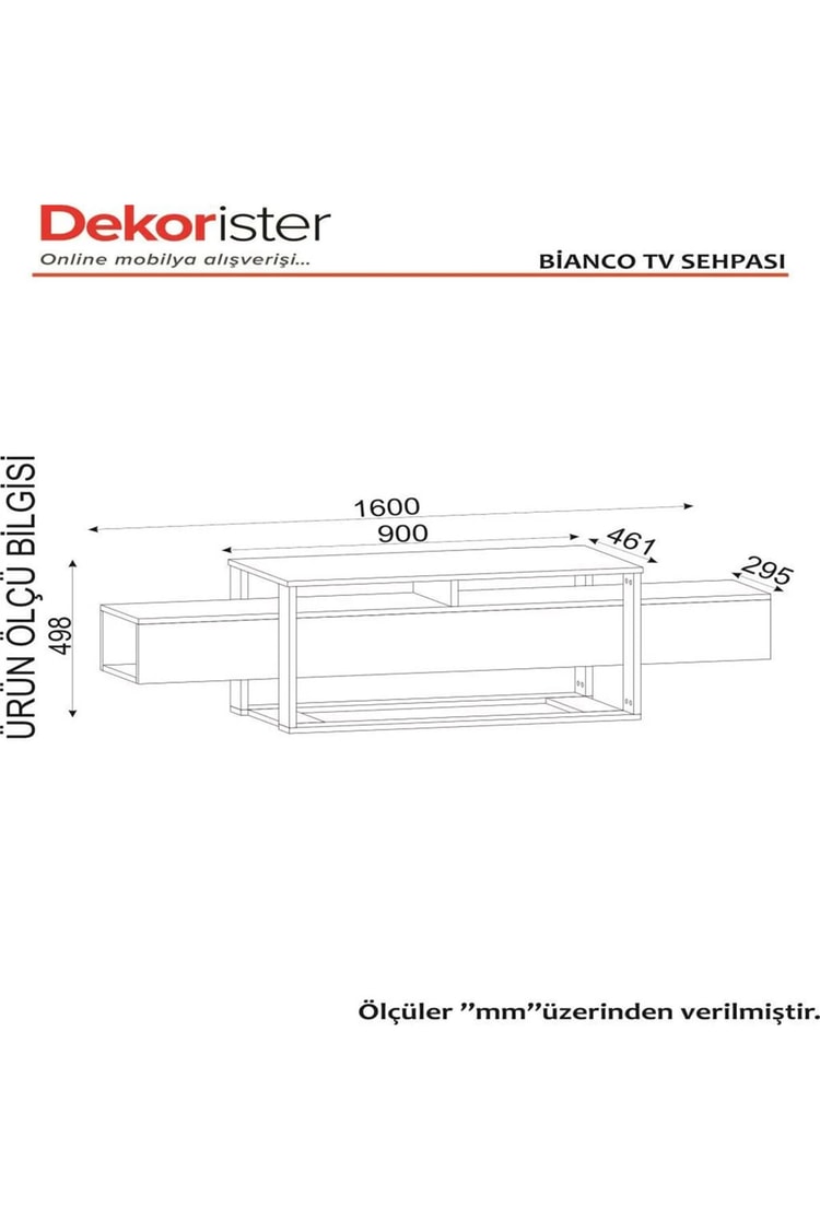 Dekorister Bianco Tv Sehpası Traverten