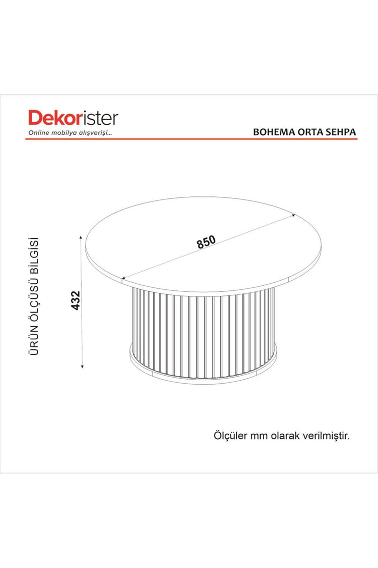 Dekorister Bohema Orta Sehpa Aytaşı - Sepet