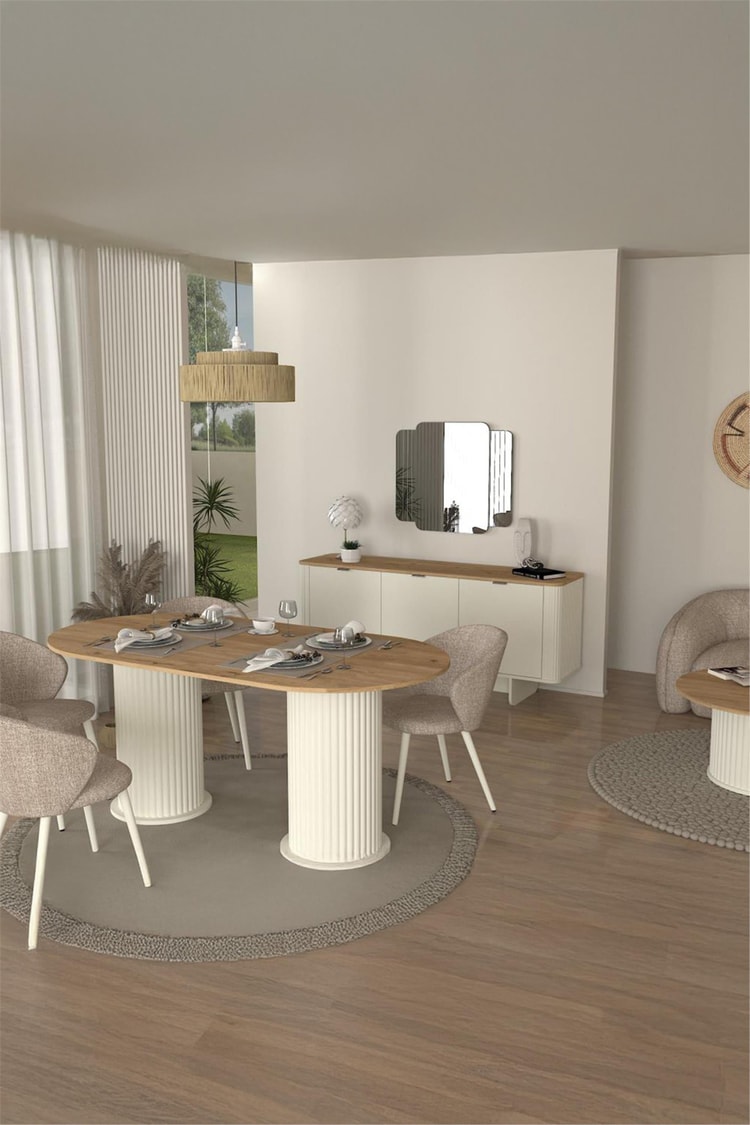Dekorister Bohema Yemek Masası Aytaşı - Sepet 180cm