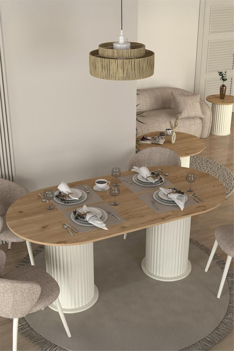 Dekorister Bohema Yemek Masası Aytaşı - Sepet 180cm