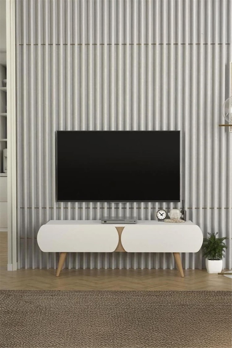 Dekorister Elody Tv Ünitesi 120 cm Beyaz - Sepet