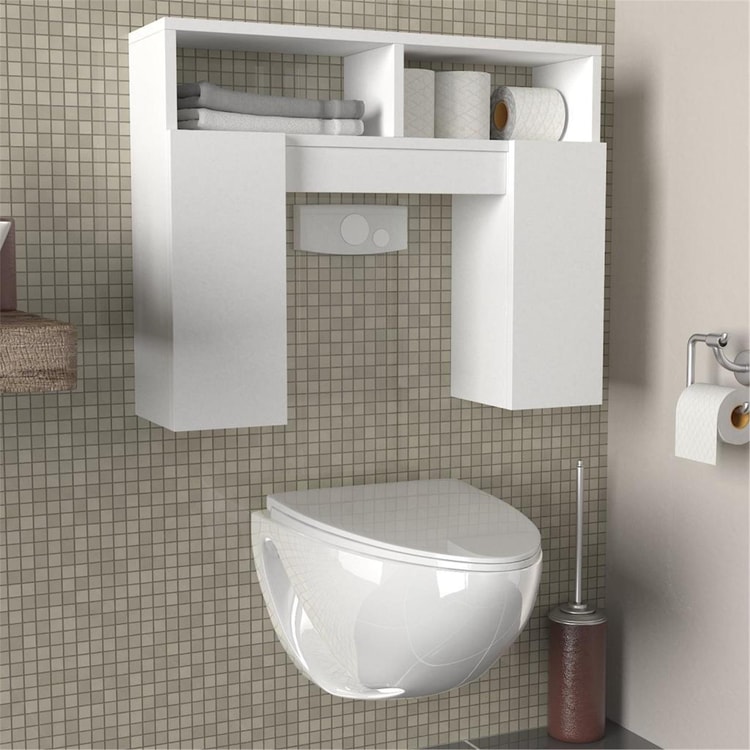 Dekorister Geronimo Klozet Dolabı Banyo Dolabı Beyaz