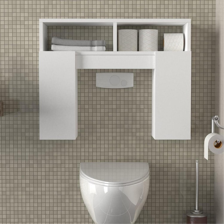 Dekorister Geronimo Klozet Dolabı Banyo Dolabı Beyaz
