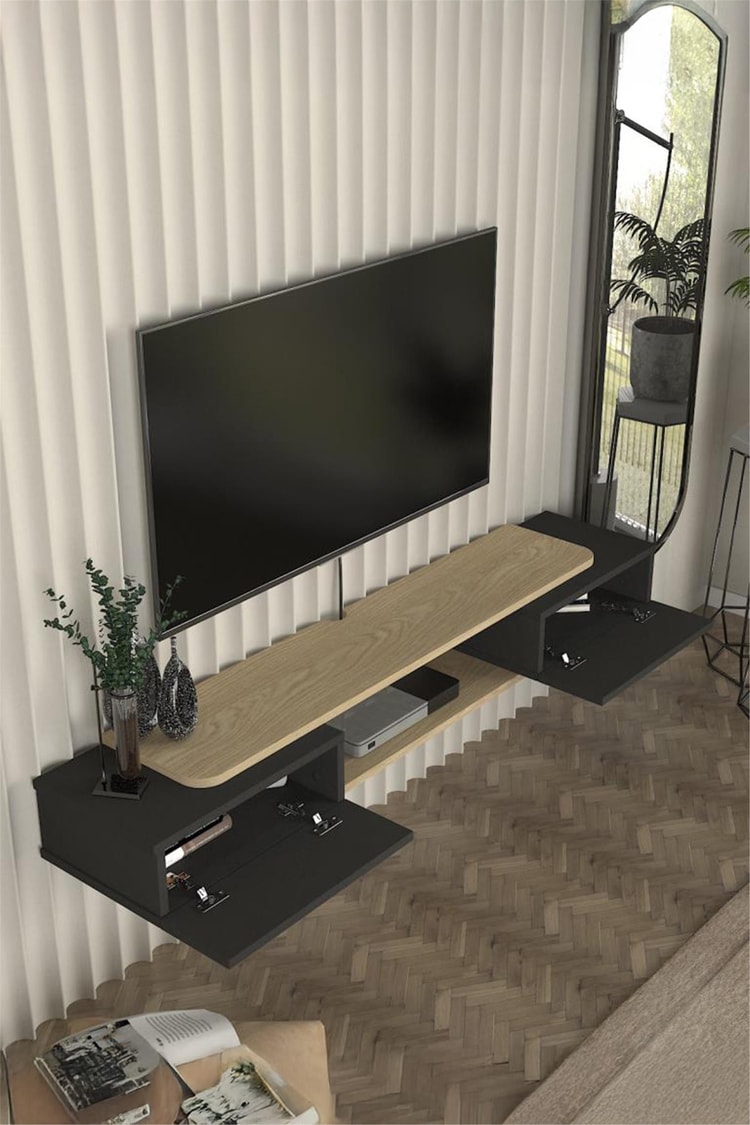 Dekorister Glint Tv Sehpası Antrasit - Rota 150 cm
