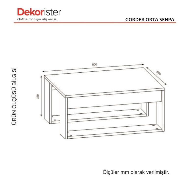 Dekorister Gorder Orta Sehpa BeyazCeviz