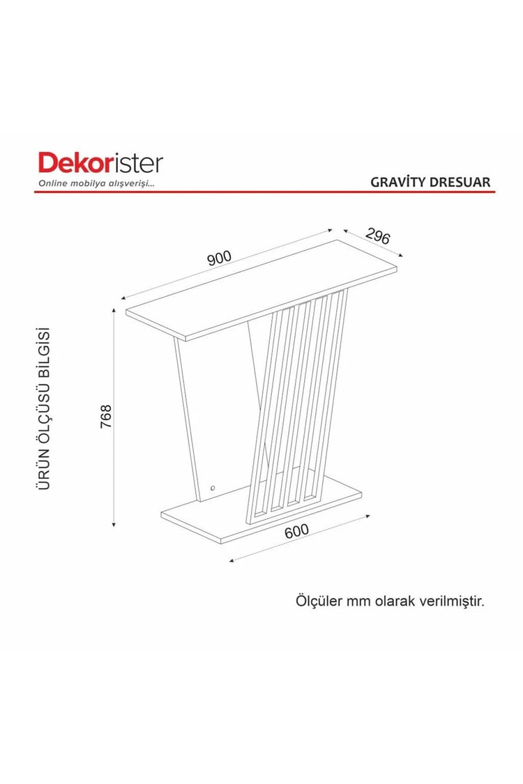 Dekorister Gravity Dresuar - Traverten